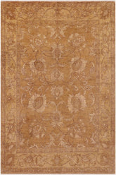 handmade Traditional Kafkaz Brown Tan Hand Knotted RECTANGLE 100% WOOL area rug 9X12