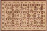 handmade Modern Kafkaz Beige Tan Hand Knotted RECTANGLE 100% WOOL area rug 9' x 12'