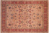 handmade Transitional Tabriz Tan Red Hand Knotted RECTANGLE 100% WOOL area rug 8 x 10