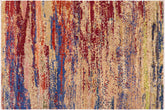 handmade Modern Modern Blue Red Hand Knotted RECTANGLE 100% WOOL area rug 8' x 10'