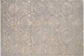 handmade Modern Kafkaz Gray Ivory Hand Knotted RECTANGLE 100% WOOL area rug 8' x 12'