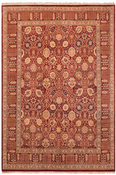 Traditional Tabriz Tara Aubergine Aubergine Hand Knotted Area rugs 8X10