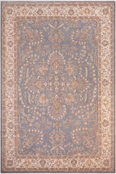 handmade Traditional Kafkaz Gray Ivory Hand Knotted RECTANGLE 100% WOOL area rug 10X13