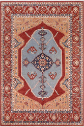 handmade Traditional Sarapi Orange Rust Hand Knotted RECTANGLE 100% WOOL area rug 9X12