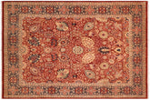 handmade Transitional Shahid Rust Blue Hand Knotted RECTANGLE 100% WOOL area rug 8x10