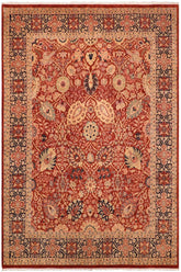 Traditional Shahid Wilma Rust Blue Hand Knotted Area rugs 8X10