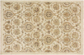 handmade Modern Kafkaz Ivory Tan Hand Knotted RECTANGLE 100% WOOL area rug 4' x 6'