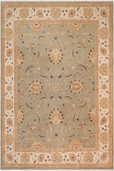 handmade Traditional Kafkaz Gray Ivory Hand Knotted RECTANGLE 100% WOOL area rug 8X10