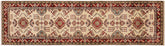 handmade Geometric Kazak Ivory Red Hand Knotted RUNNER 100% WOOL area rug 3x10