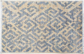 handmade Modern Kafkaz Ivory Gray Hand Knotted RECTANGLE 100% WOOL area rug 2X3