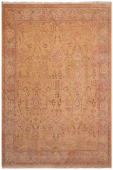 Traditional Sultanabad Melinda Gold Gray Hand Knotted Area rugs 8X10