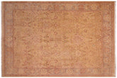 handmade Transitional Sultanabad Gold Gray Hand Knotted RECTANGLE 100% WOOL area rug 8x10