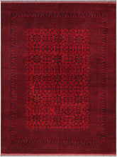 handmade Tribal Biljik Khal Mohammadi Red Blue Hand Knotted RECTANGLE 100% WOOL area rug 8X11