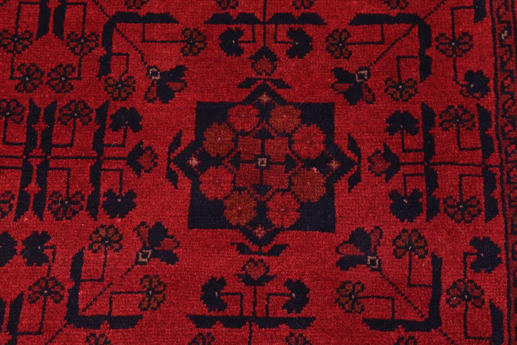 handmade Tribal Biljik Khal Mohammadi Red Black Hand Knotted RECTANGLE 100% WOOL area rug