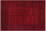 handmade Tribal Biljik Khal Mohammadi Red Black Hand Knotted RECTANGLE 100% WOOL area rug