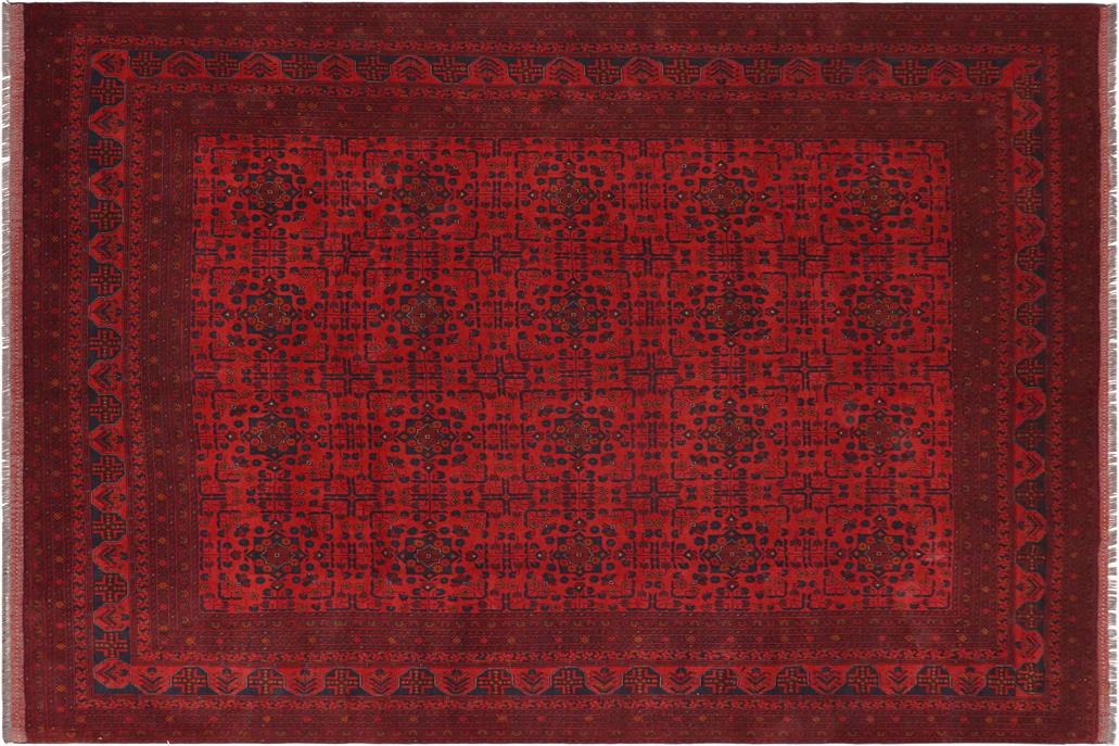 handmade Tribal Biljik Khal Mohammadi Red Black Hand Knotted RECTANGLE 100% WOOL area rug