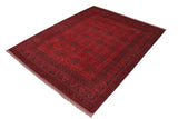 handmade Tribal Biljik Khal Mohammadi Red Black Hand Knotted RECTANGLE 100% WOOL area rug