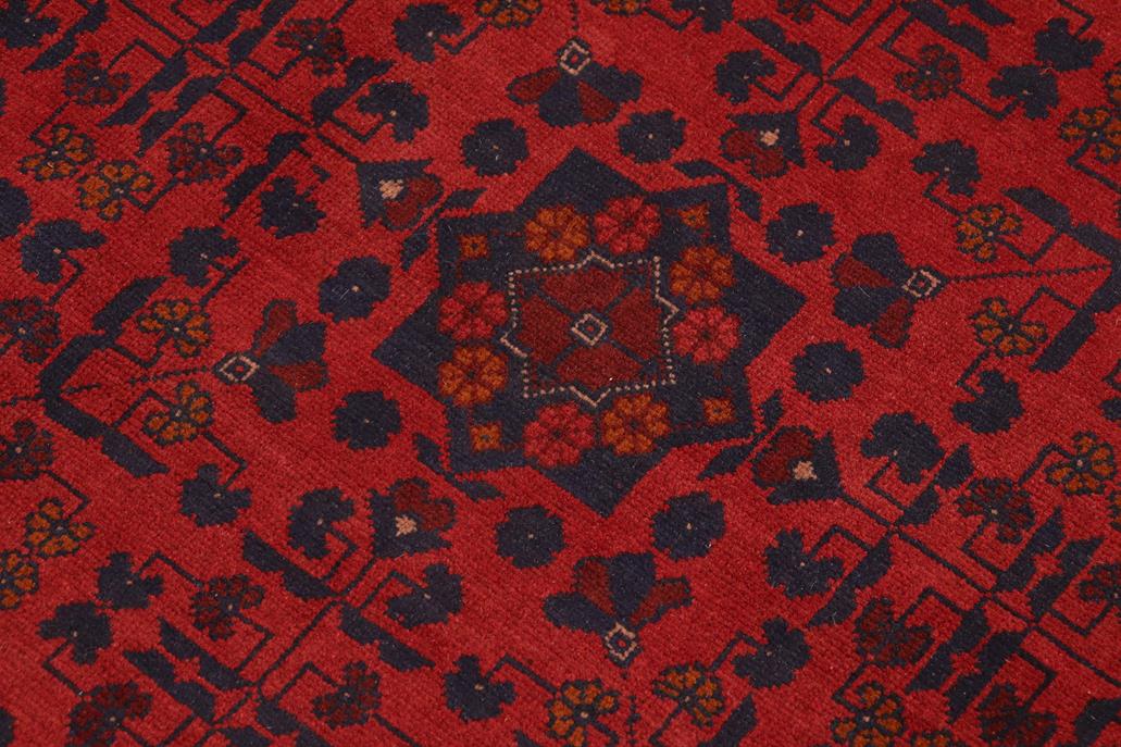 handmade Tribal Biljik Khal Mohammadi Red Black Hand Knotted RECTANGLE 100% WOOL area rug
