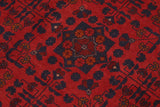 handmade Tribal Biljik Khal Mohammadi Red Black Hand Knotted RECTANGLE 100% WOOL area rug