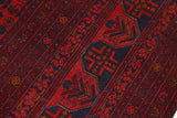 handmade Tribal Biljik Khal Mohammadi Red Black Hand Knotted RECTANGLE 100% WOOL area rug