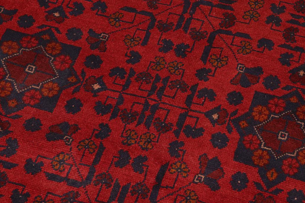 handmade Tribal Biljik Khal Mohammadi Red Black Hand Knotted RECTANGLE 100% WOOL area rug