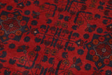 handmade Tribal Biljik Khal Mohammadi Red Black Hand Knotted RECTANGLE 100% WOOL area rug