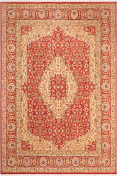 Traditional Design Jackquel Rust Gold Hand Knotted Area rugs 8X10