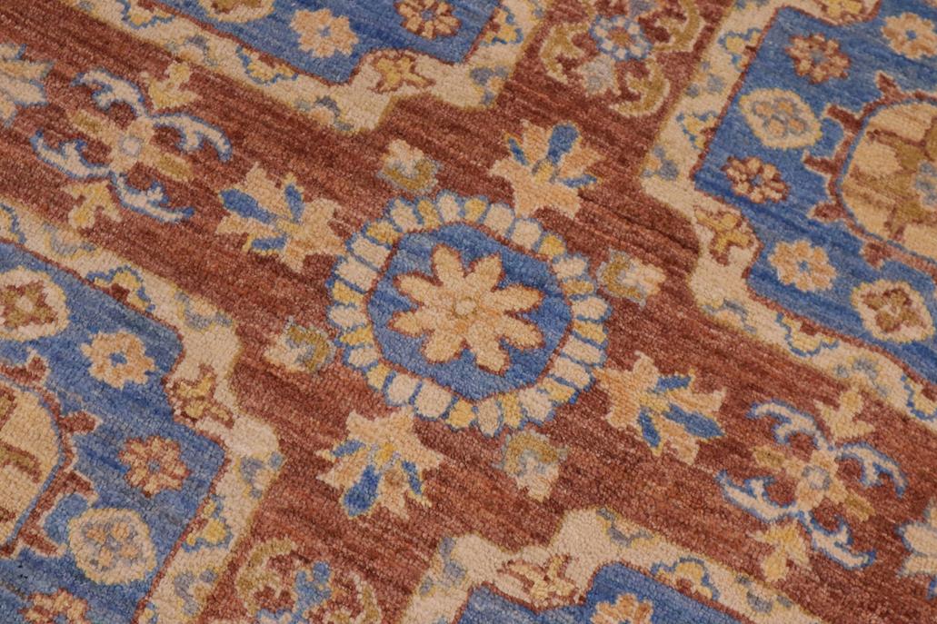 handmade Transitional Kafkaz Brown Beige Hand Knotted RECTANGLE 100% WOOL area rug 9 x 12