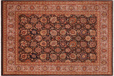 handmade Transitional Design Brown Tan Hand Knotted RECTANGLE 100% WOOL area rug 8' x 10'