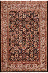 handmade Traditional Design Brown Tan Hand Knotted RECTANGLE 100% WOOL area rug 8'X10'