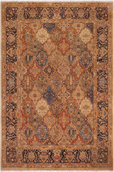 handmade Traditional Design Multi Blue Hand Knotted RECTANGLE 100% WOOL area rug 8'X10'