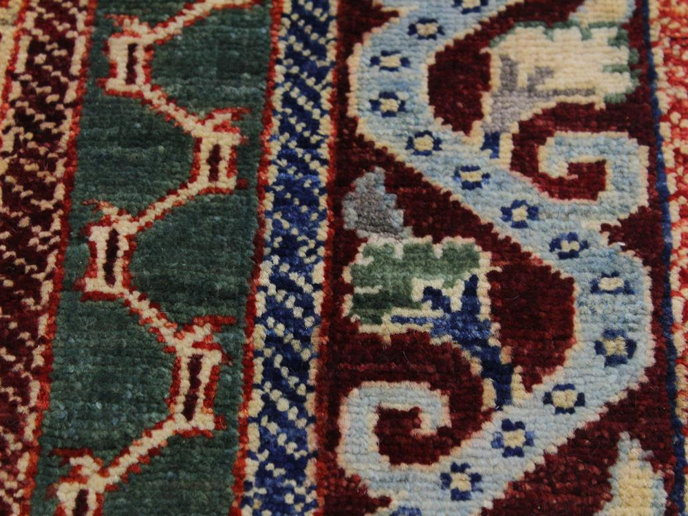 handmade Transitional Shawl Blue Ivory Hand Knotted RUNNER 100% WOOL area rug 2x10