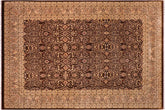 handmade Transitional Tabriz Brown Tan Hand Knotted RECTANGLE 100% WOOL area rug 8' x 10'