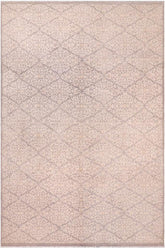 handmade Transitional Kafkaz Gray Ivory Hand Knotted RECTANGLE 100% WOOL area rug 8X10