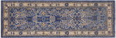handmade Traditional Kafkaz Lt. Blue Ivory Hand Knotted RUNNER 100% WOOL area rug 3' x 9'