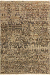 handmade Modern Kafkaz Gray Blue Hand Knotted RECTANGLE 100% WOOL area rug 4X6