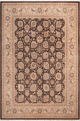 handmade Traditional Design Brown Beige Hand Knotted RECTANGLE 100% WOOL area rug 8'X10'