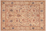 Bohemian Ziegler Rolanda Tan/Blue Wool Rug - 8'0