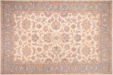 handmade Traditional Kafkaz Ivory Lt. Blue Hand Knotted RECTANGLE 100% WOOL area rug 10x14