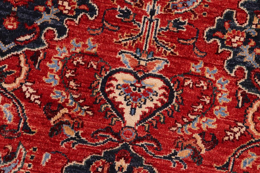 handmade Transitional Kafkaz Red Blue Hand Knotted RECTANGLE 100% WOOL area rug 8 x 10