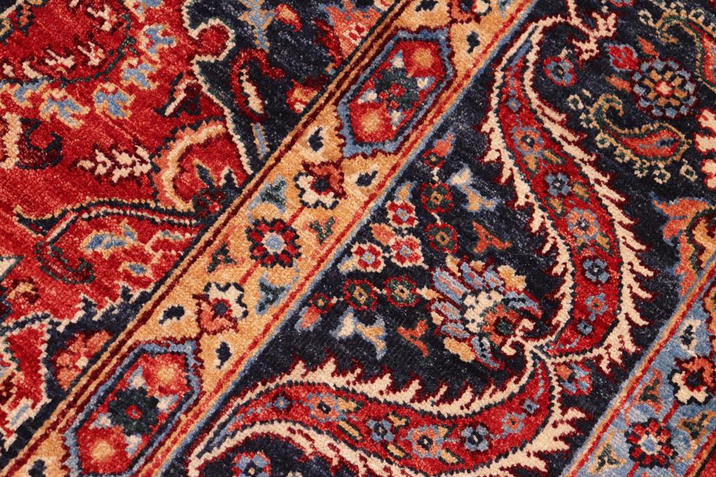 handmade Transitional Kafkaz Red Blue Hand Knotted RECTANGLE 100% WOOL area rug 8 x 10