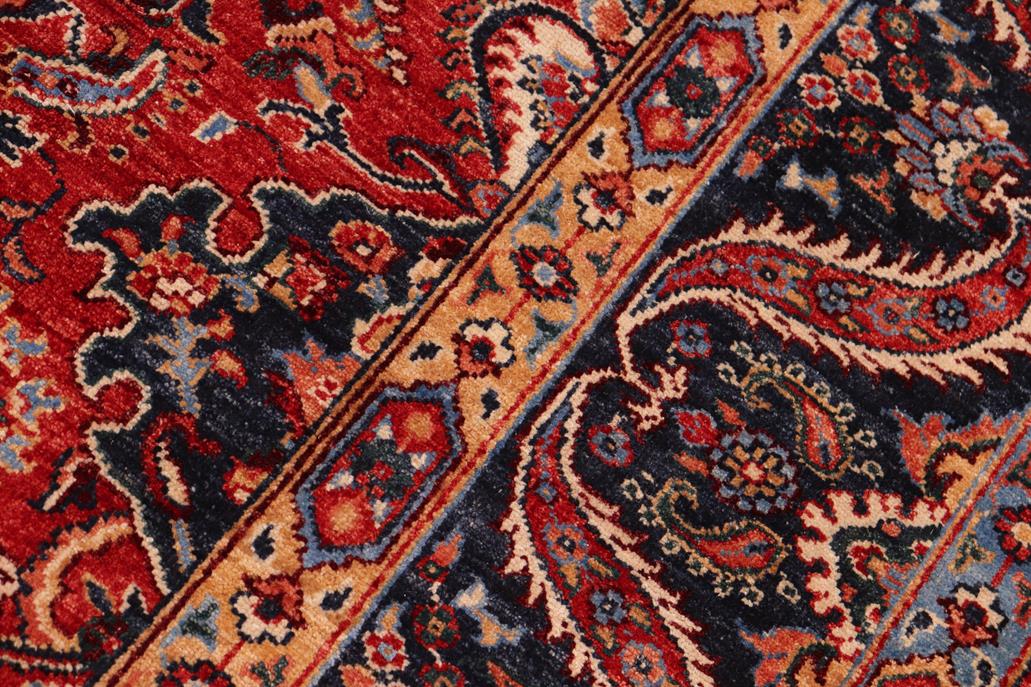 handmade Transitional Kafkaz Red Blue Hand Knotted RECTANGLE 100% WOOL area rug 8 x 10