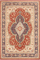 handmade Traditional Kafkaz Rust Beige Hand Knotted RECTANGLE 100% WOOL area rug 10X14