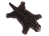 handmade Contemporary Tiger Black Gray Hand Tufted 100% WOOL area rug 3'X5'