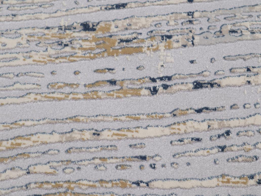 handmade Modern Abstract Gray Blue Machine Made RECTANGLE POLYESTER area rug 9x12