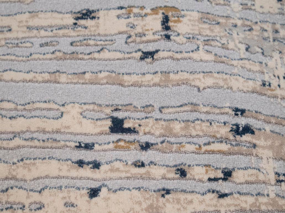 handmade Modern Abstract Gray Blue Machine Made RECTANGLE POLYESTER area rug 9x12