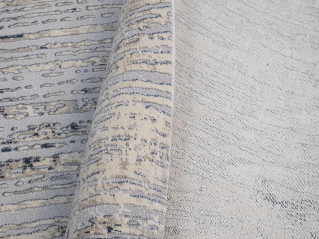 handmade Modern Abstract Gray Blue Machine Made RECTANGLE POLYESTER area rug 9x12