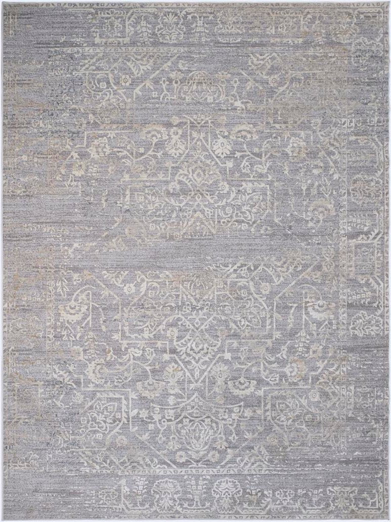 handmade Transitional Vintage Gray Beige Machine Made RECTANGLE POLYESTER area rug 9x12