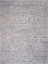 handmade Transitional Vintage Gray Beige Machine Made RECTANGLE POLYESTER area rug 9x12