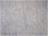handmade Transitional Vintage Gray Beige Machine Made RECTANGLE POLYESTER area rug 9x12